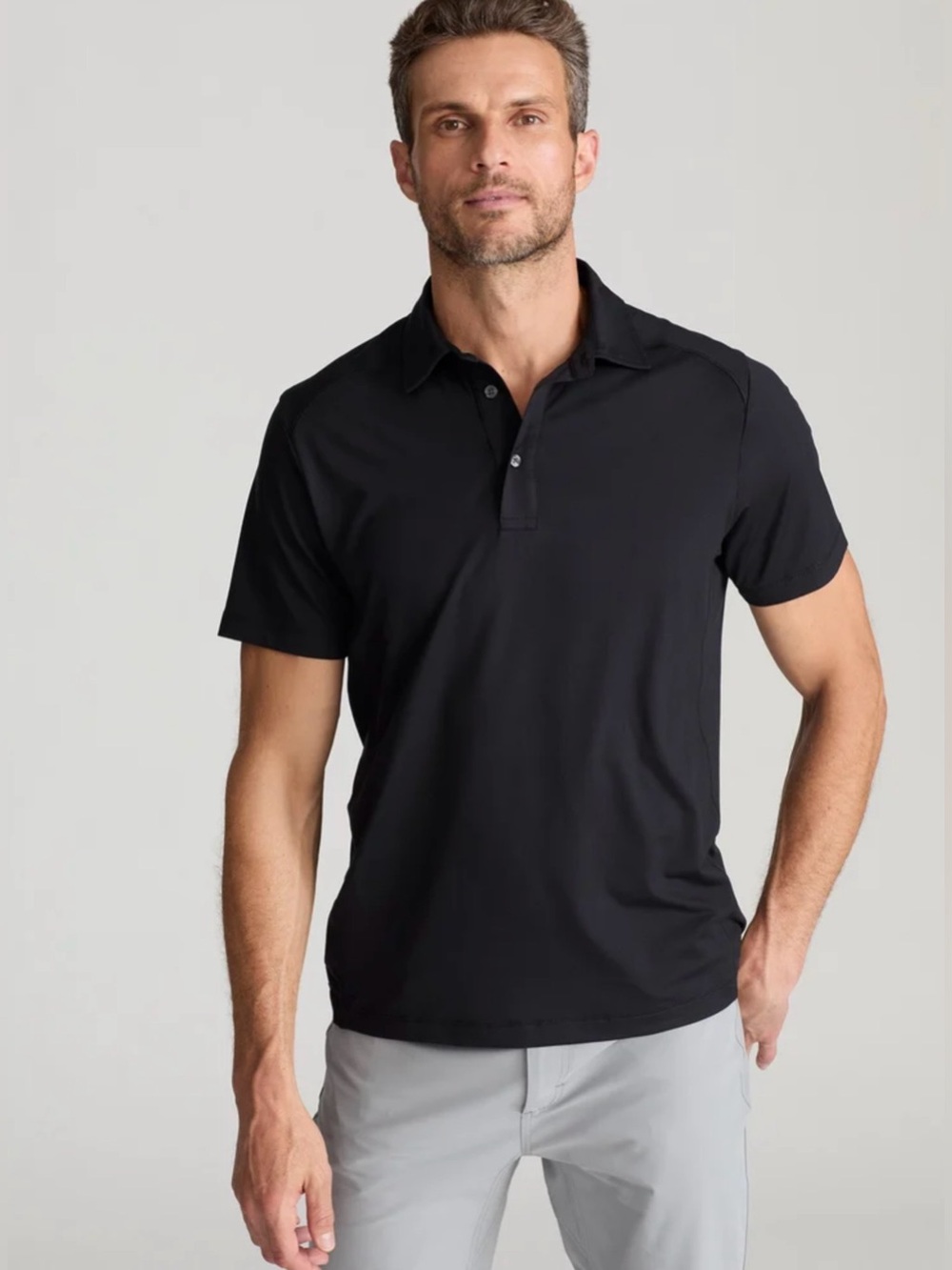 J. Crew Factory Men's Black Flex Pique Short Sleeve Polo UNTUCKED Fit Casual XL